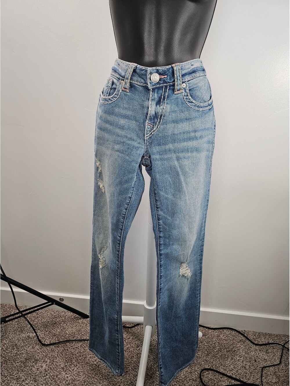 True Religion Billie Y2K Low Rise Straight Leg Jeans